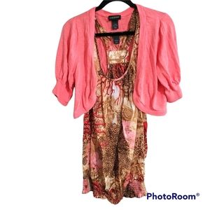 Lane Bryant Floral Animal Print Racerback Sweater Womens size 14/16